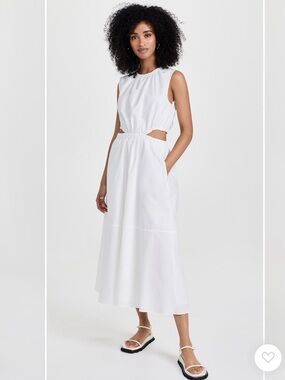 PROENZA SCHOULER WHITE LABEL
Poplin Cut-Out Midi Dress Size 8 NWT